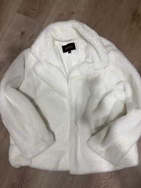 & Other Stories Cream Plush Teddy Coat